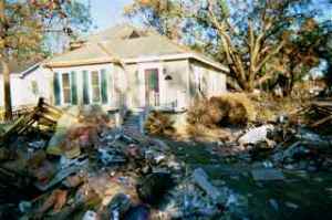 My house in Lakeview, a month and a half after Hurricane Katrina.